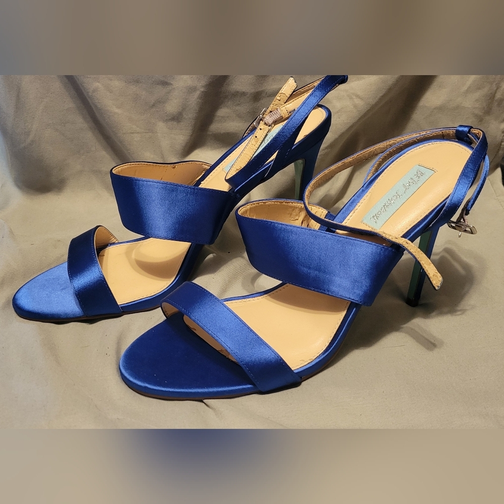 Betsey Johnson Royal Blue Satin Heels
